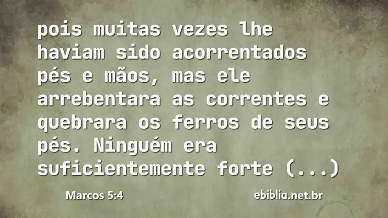 Marcos 5:4