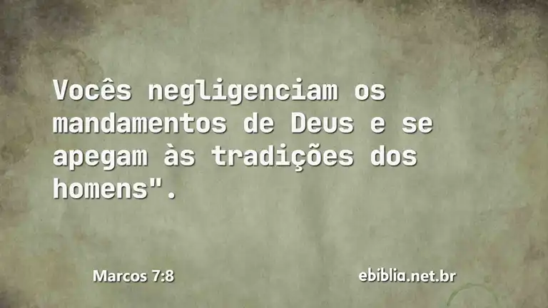 Marcos 7:8