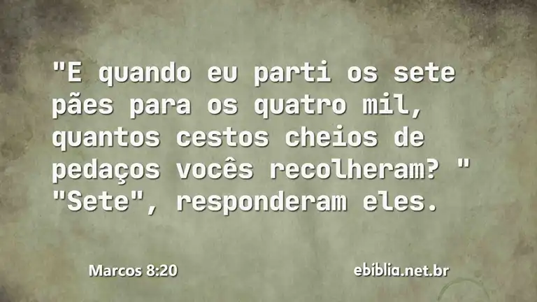 Marcos 8:20