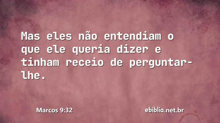 Marcos 9:32