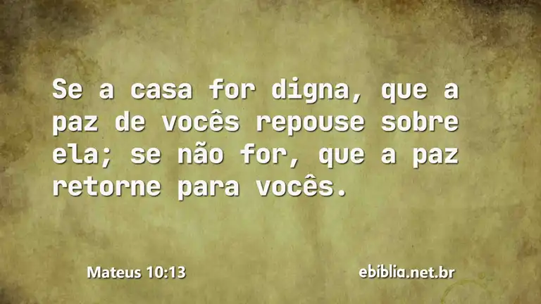 Mateus 10:13