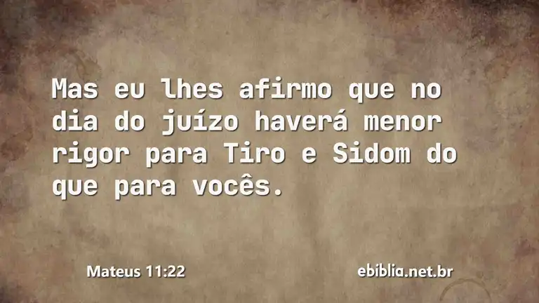 Mateus 11:22