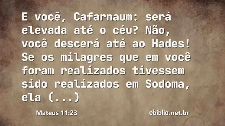 Mateus 11:23