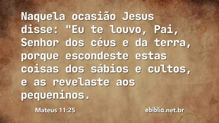 Mateus 11:25