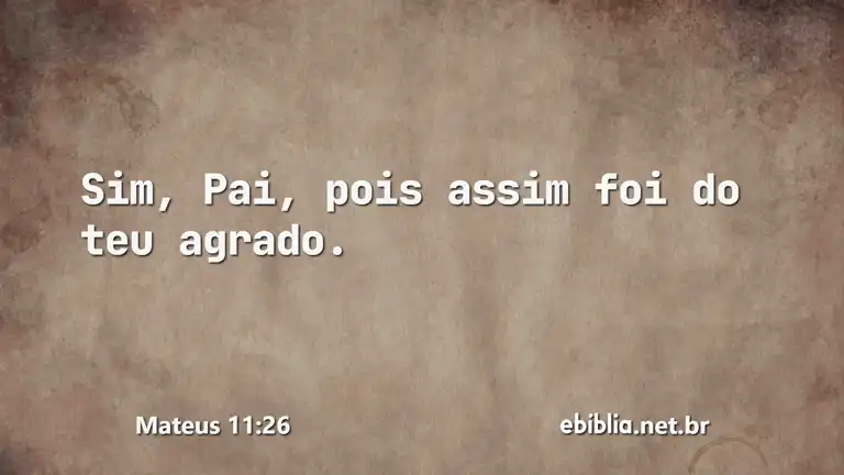 Mateus 11:26