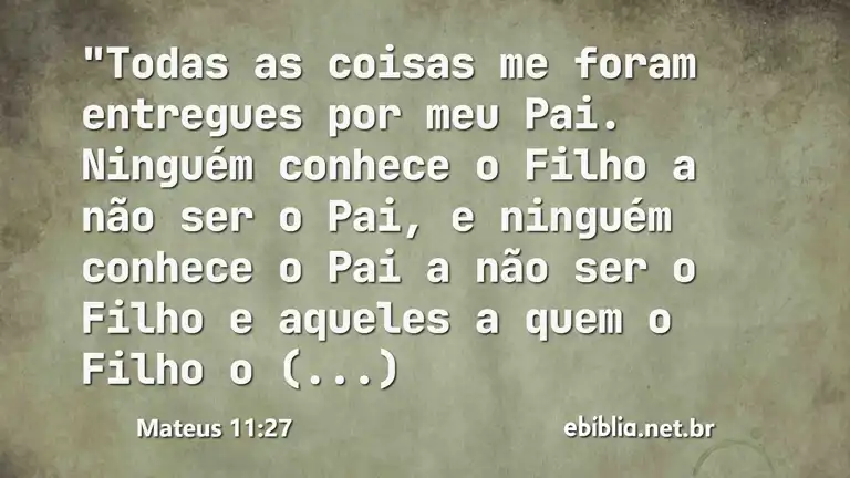 Mateus 11:27