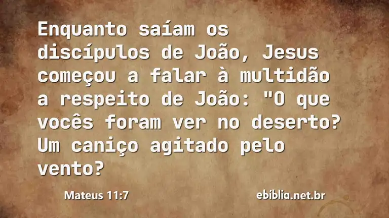 Mateus 11:7