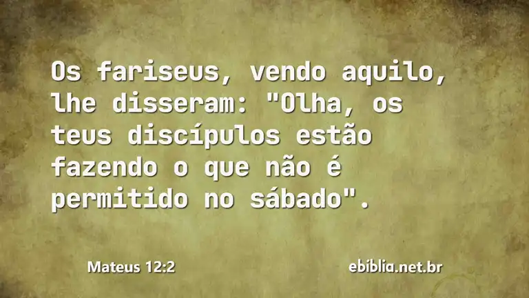 Mateus 12:2