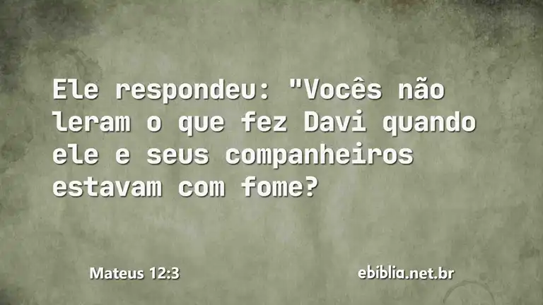 Mateus 12:3