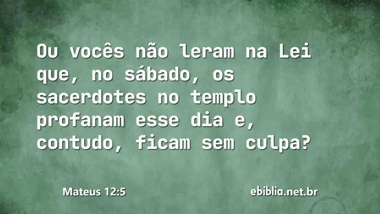 Mateus 12:5