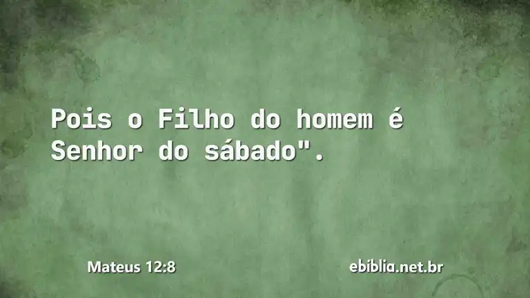 Mateus 12:8