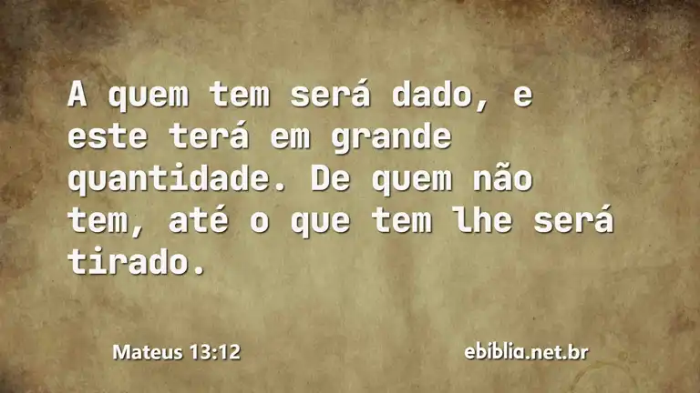 Mateus 13:12