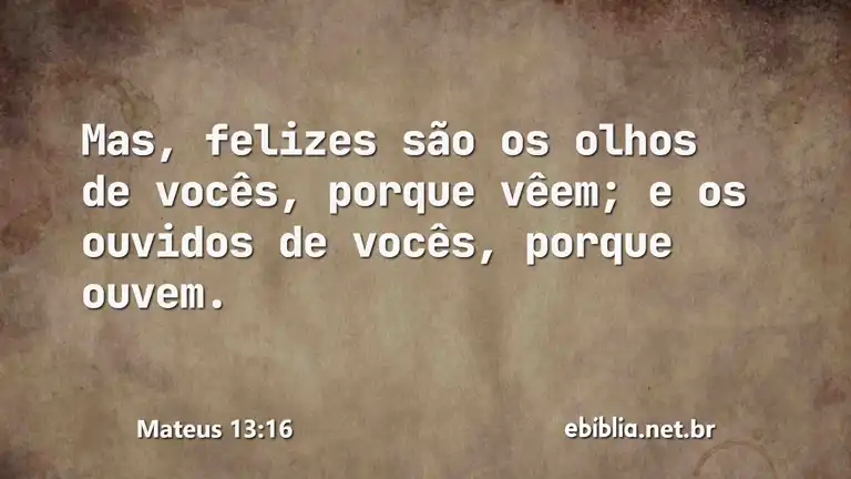 Mateus 13:16