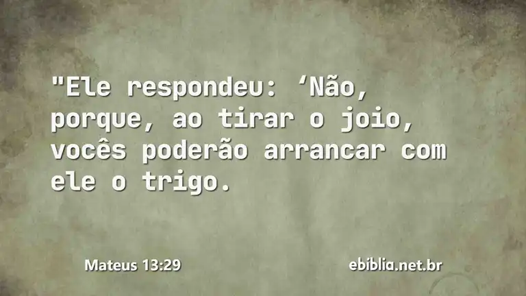 Mateus 13:29