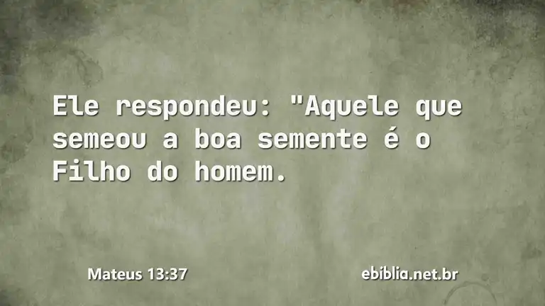 Mateus 13:37