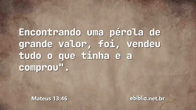 Mateus 13:46