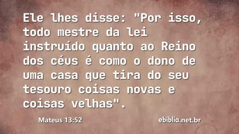 Mateus 13:52