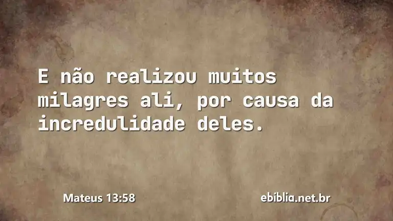 Mateus 13:58