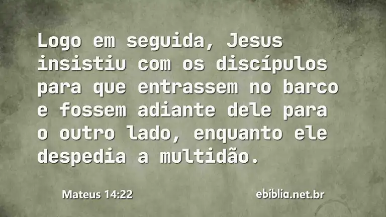 Mateus 14:22