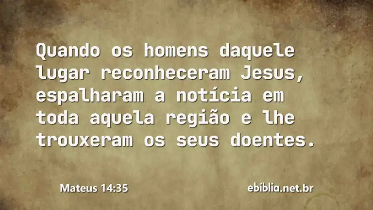 Mateus 14:35