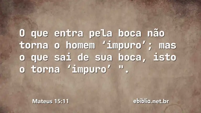 Mateus 15:11