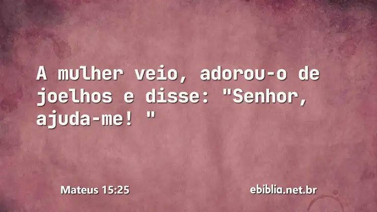 Mateus 15:25