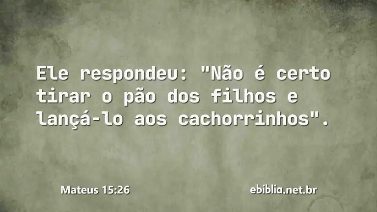 Mateus 15:26