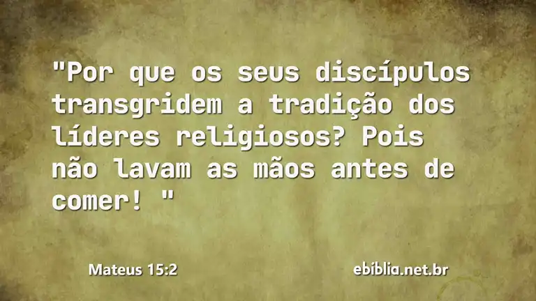 Mateus 15:2