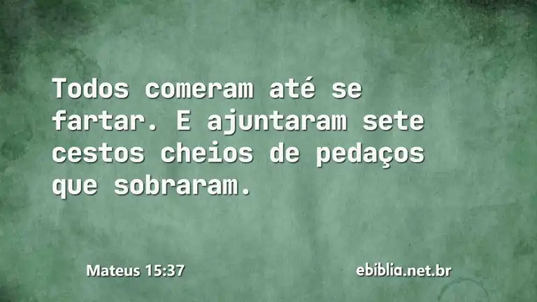 Mateus 15:37