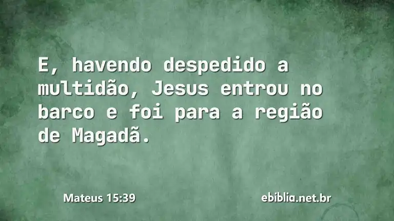 Mateus 15:39