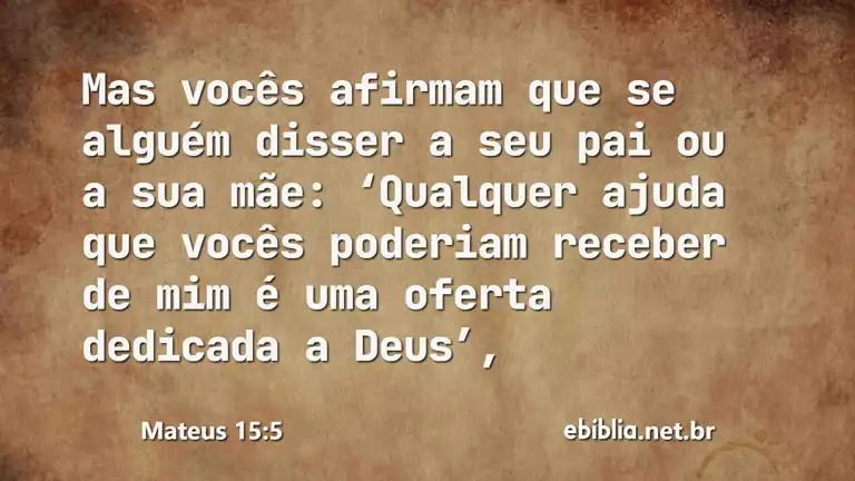 Mateus 15:5