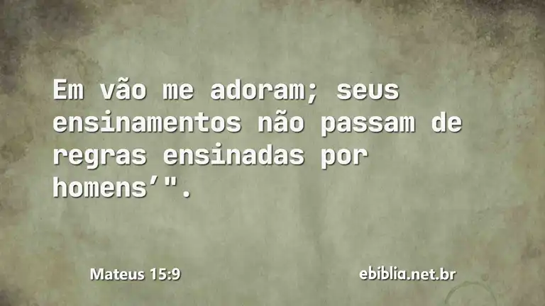 Mateus 15:9