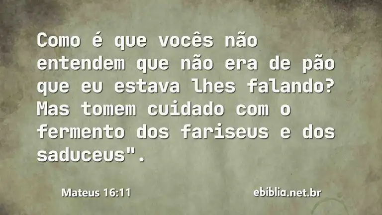 Mateus 16:11