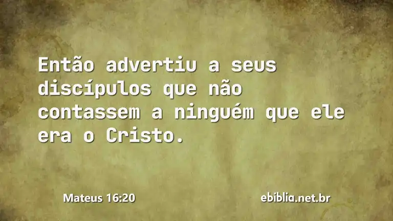 Mateus 16:20