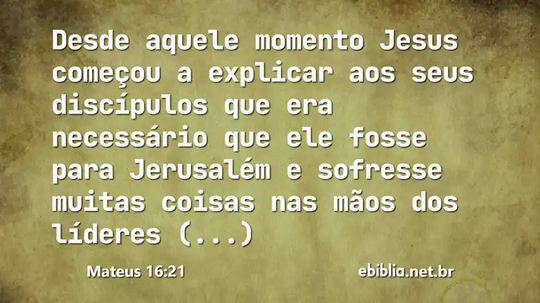 Mateus 16:21