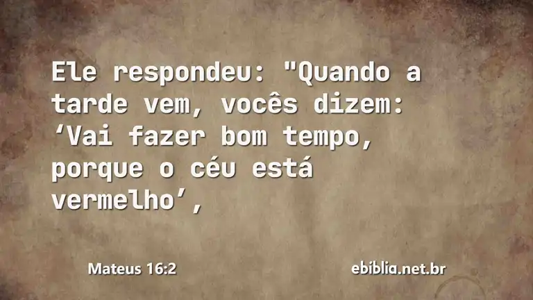 Mateus 16:2