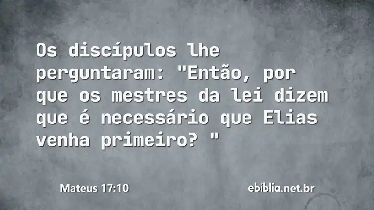 Mateus 17:10