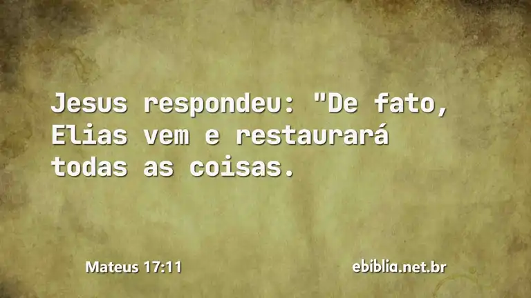 Mateus 17:11