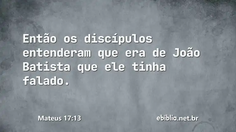 Mateus 17:13