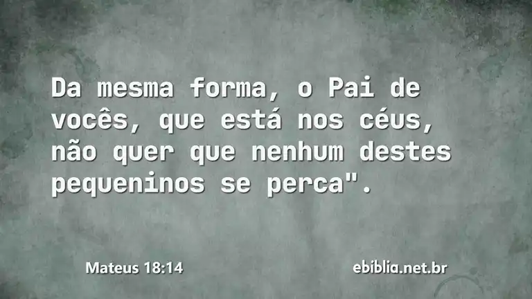 Mateus 18:14