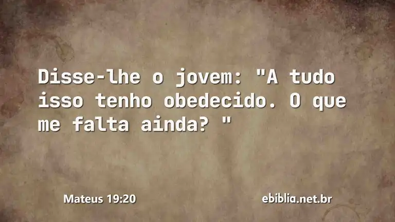 Mateus 19:20