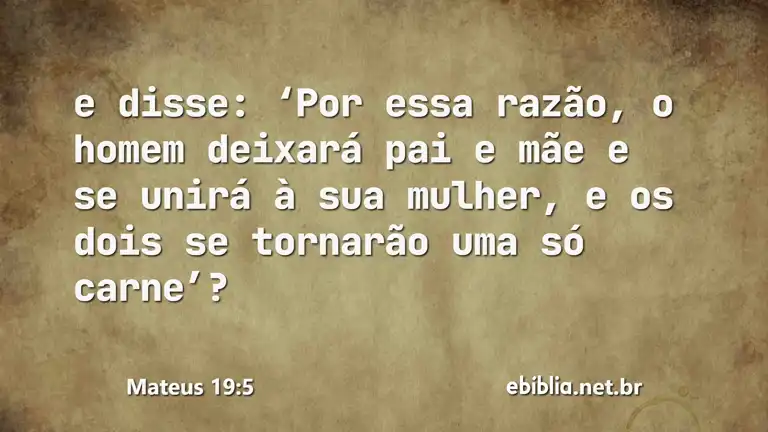 Mateus 19:5