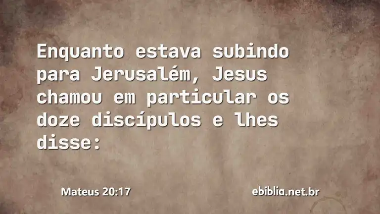 Mateus 20:17