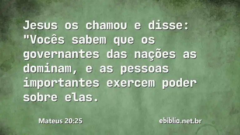 Mateus 20:25