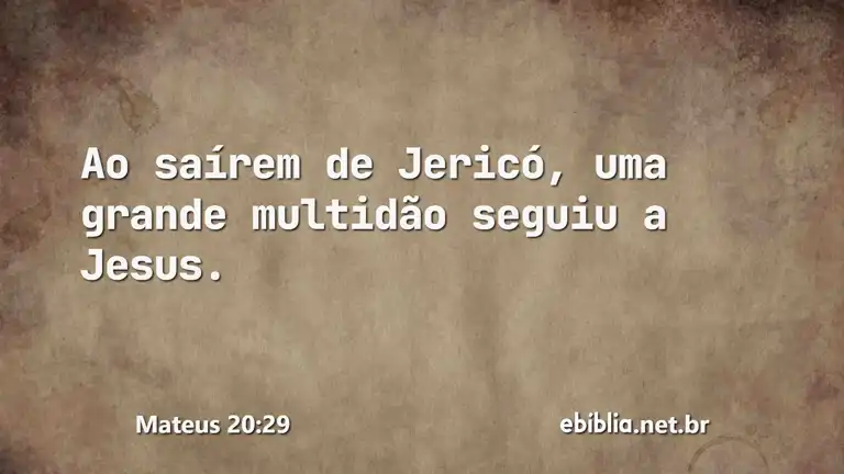 Mateus 20:29