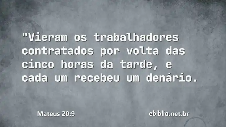 Mateus 20:9