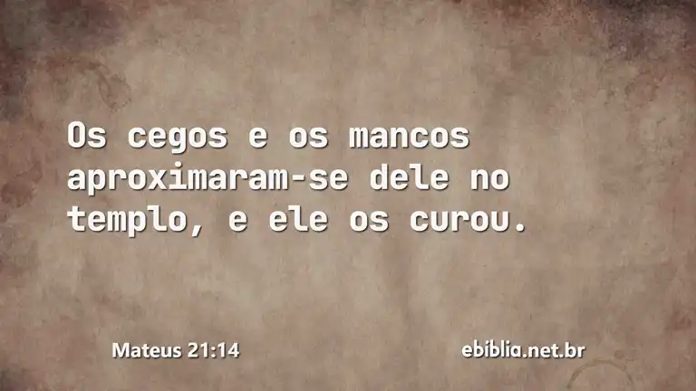 Mateus 21:14