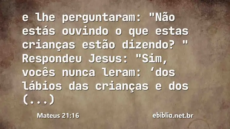 Mateus 21:16