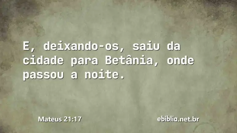 Mateus 21:17