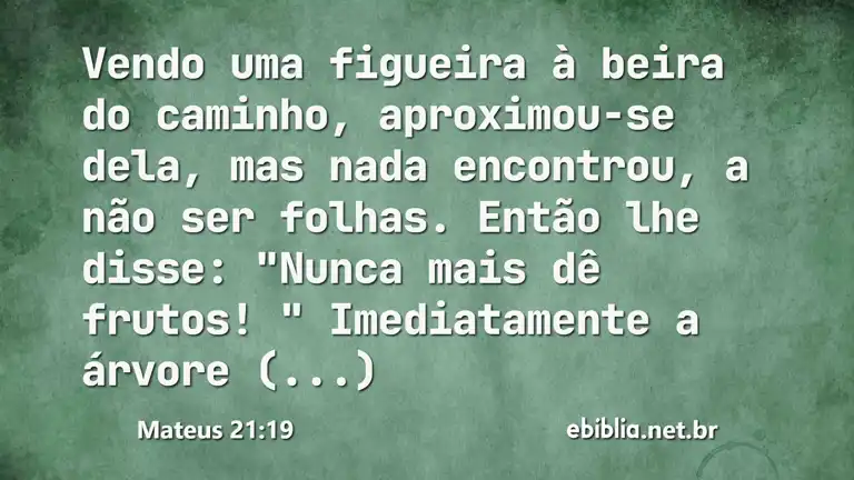 Mateus 21:19